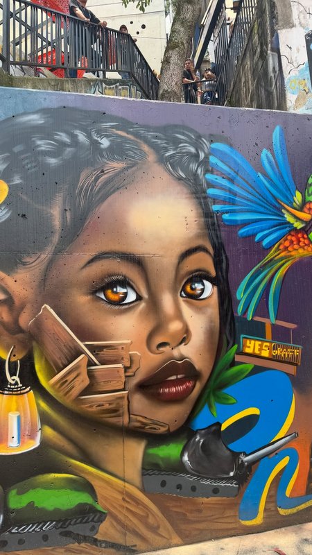 Graffiti in der Comuna 13 in Medellin