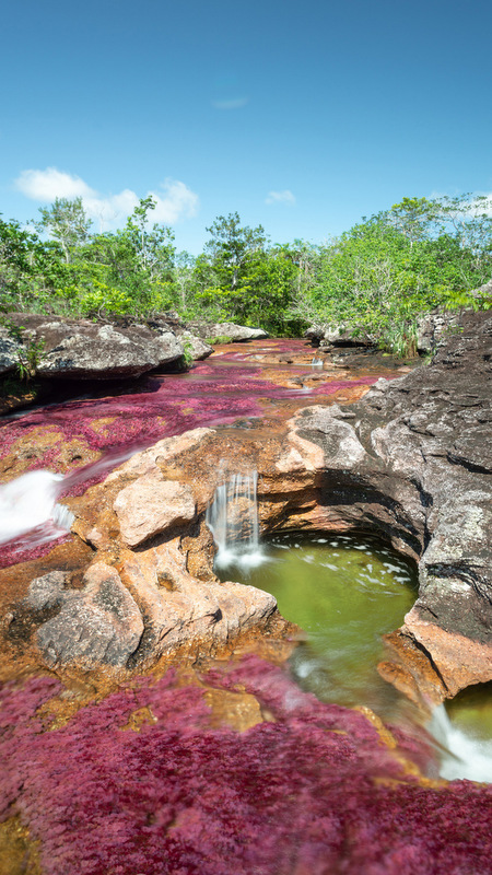 Blick auf den frarbenfrohen Caño Cristalitos 
