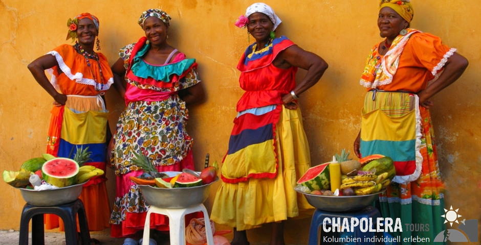 Kolumbien Rundreisen individuell - Individualreisen (Foto: Palenqueras in Cartagena)