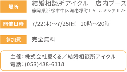 浜松アクトタワー内　コングレスセンター3階　32ルーム　アイクル特設ブース