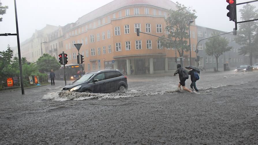 Sintflutartige Regenfälle im Juni 2017 in Oranienburg