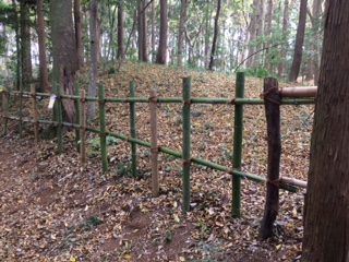 竹柵を補修しました