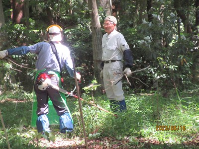 貴重植物を残しながらの作業ですので、確認は必須です。