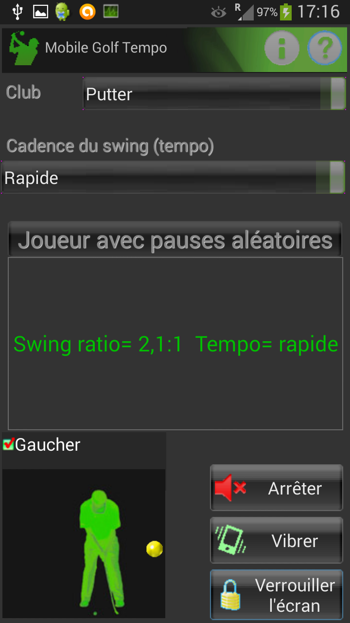 Comment contrôler les distances de vos putts Mobile Golf Tempo Training App