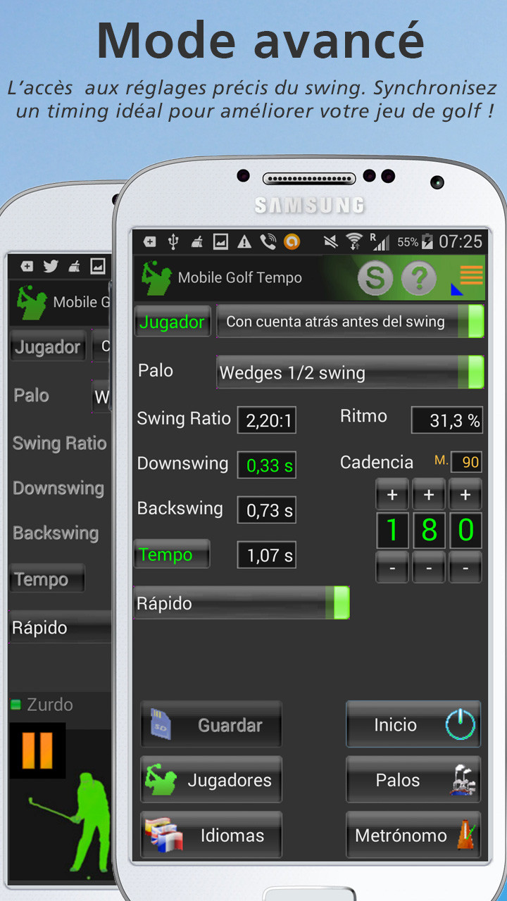 Swing tempo, rythme, et timing Mobile Golf Tempo Training App