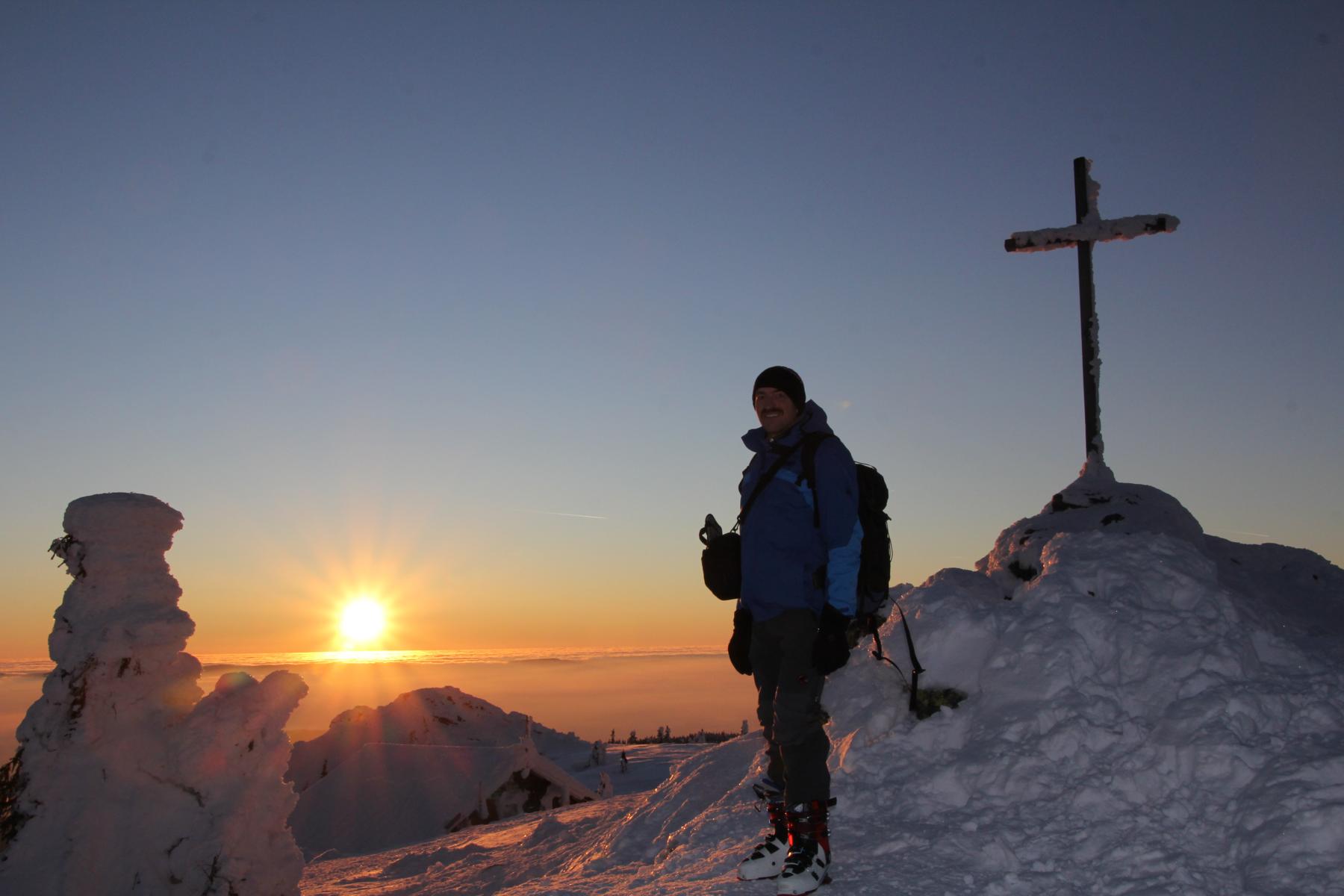 Sonnenuntergang am Arber