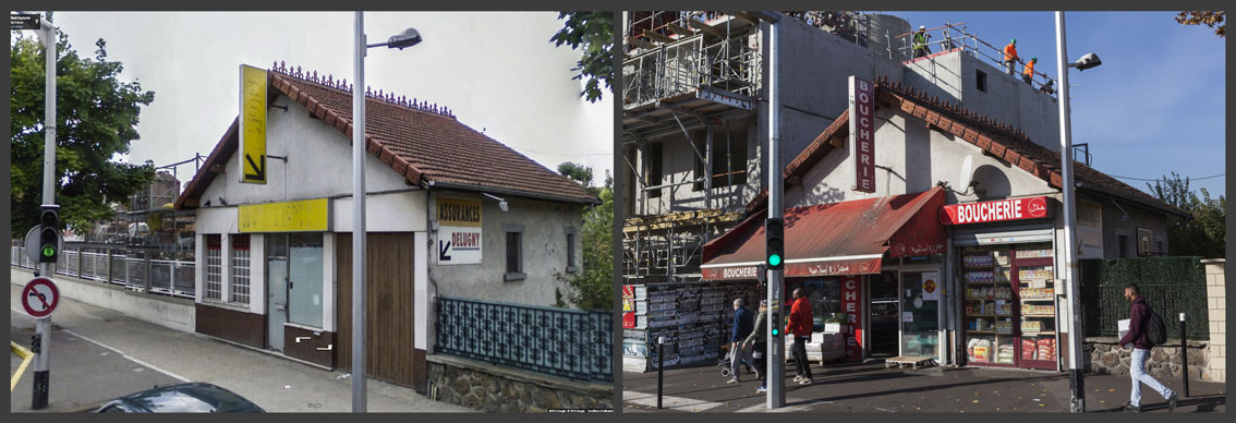 Une petite maison faisait office de cabinet d’assurance. A sa gauche un vendeur de matériaux de construction. Maintenant, une boucherie Halal et un immeuble de plusieurs étages en construction.