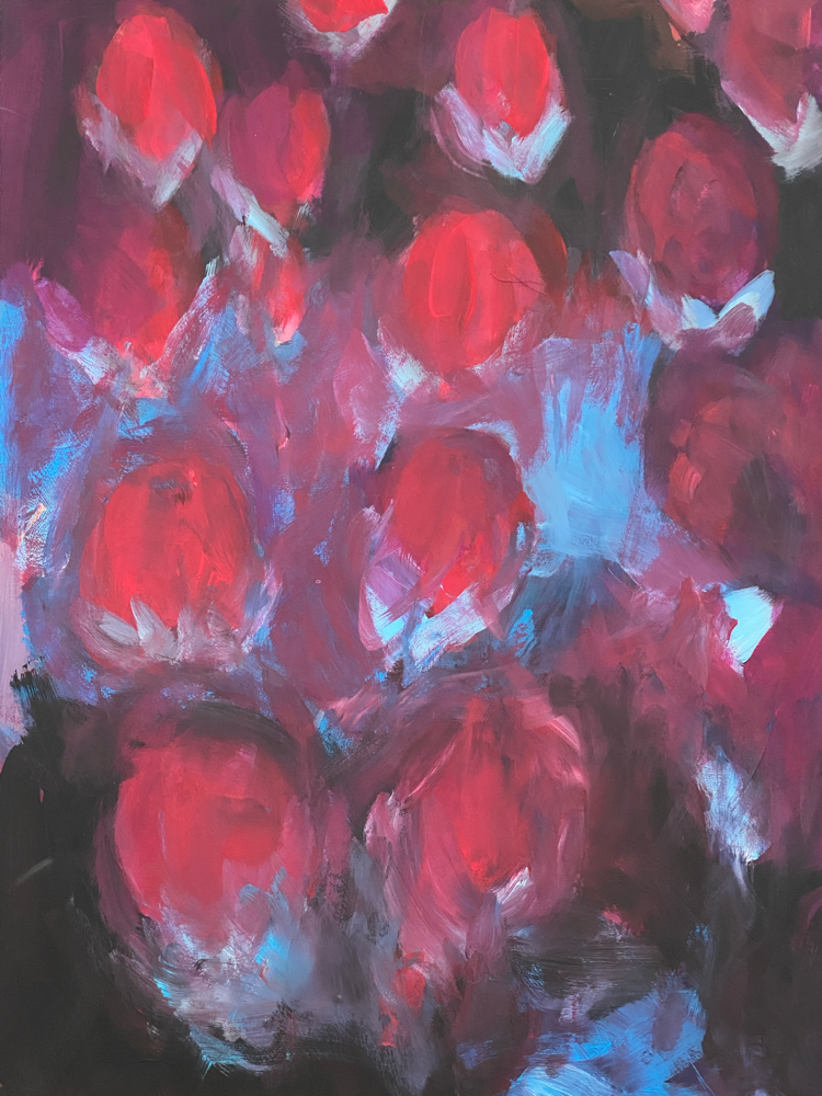 Lichter,  Acryl auf dickes Papier, 40cm x 60cm
