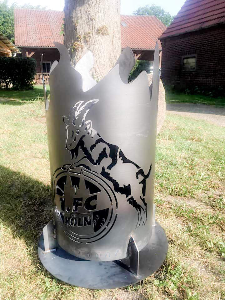 Feuertonne aus Metall mit Wunschmotiv - Metallbau, Maschinenbau