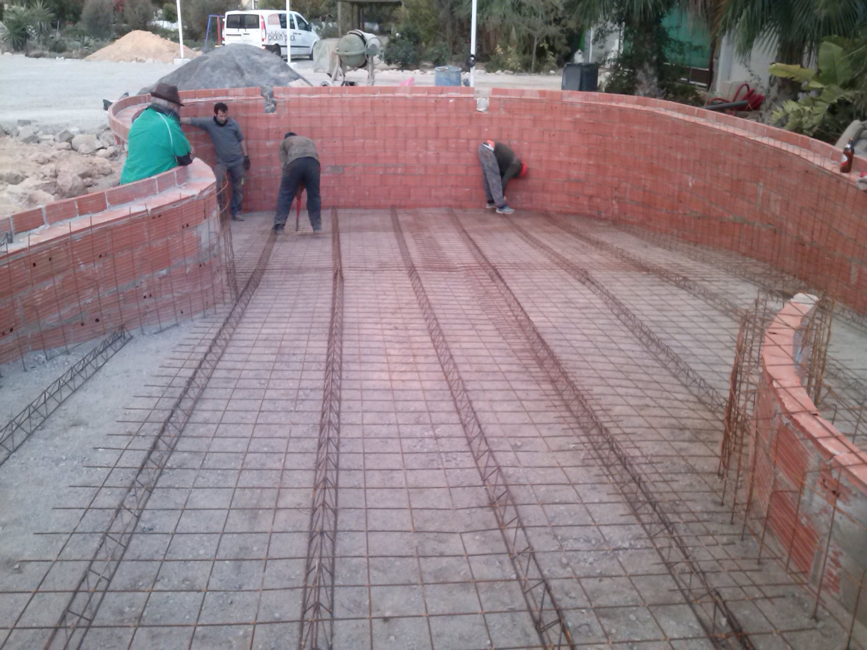 Proceso de construccion de piscinas