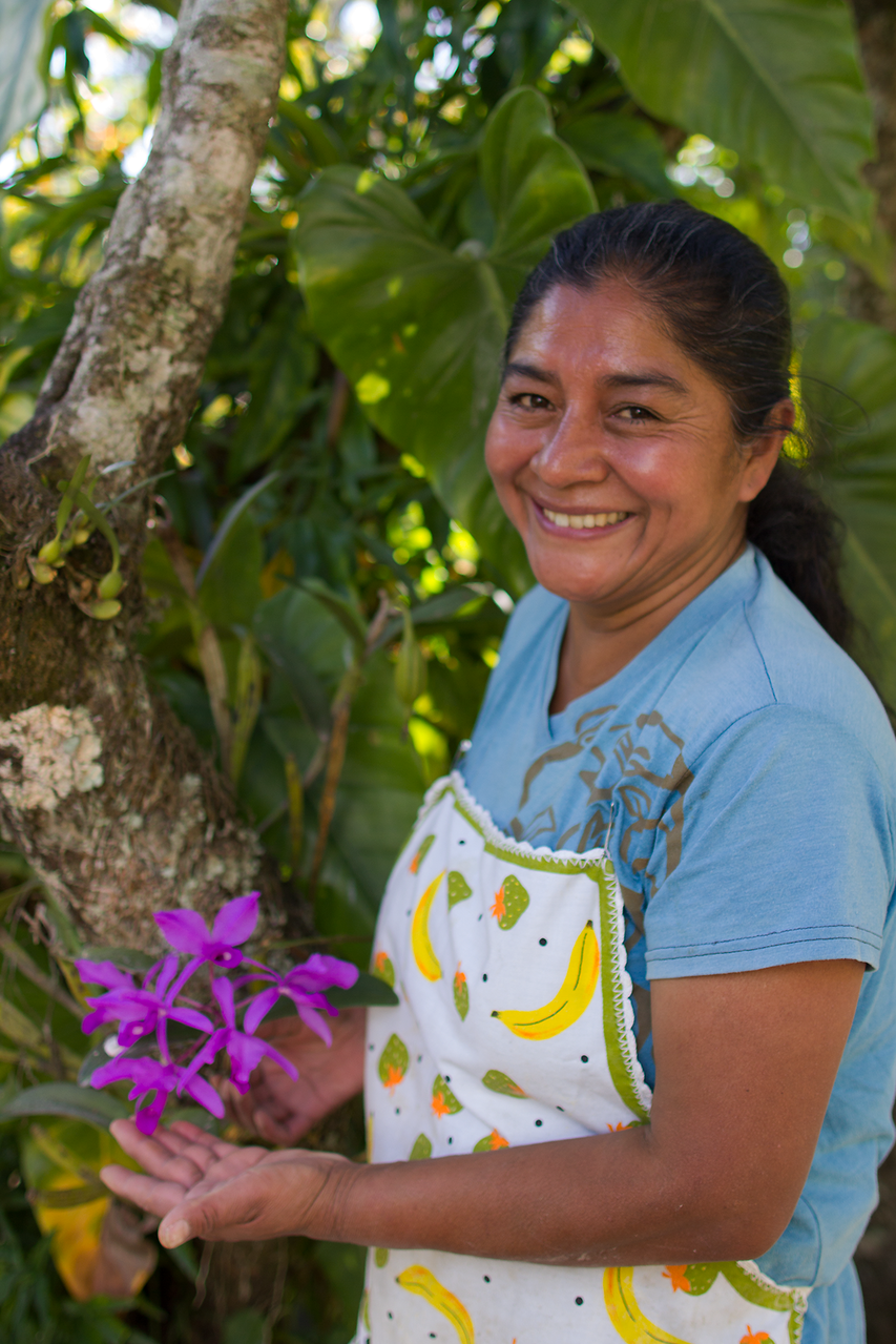 Joselinda und 1 von 40 verschiedenen Orchideenarten 
