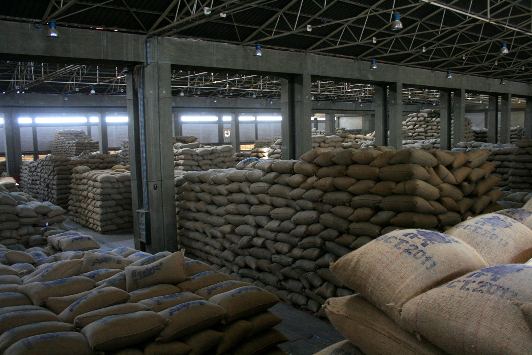 Die zentrale Verarbeitungsmühle in der Haupstadt Addis Abeba