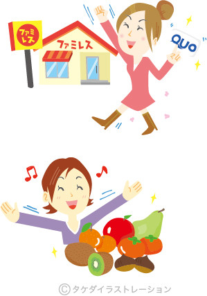 ファミレス 果物　イラスト
