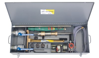 PE Anbohrsystem, Anbohrmotore, Anbohrmaschinen, Bohrmaschinen, Anbohrgerät, Anbohrständer, Perfekt 3, Gasleitungen anbohren, Wasserleitungen anbohren, Fräser, Zentrierbohrer, Lochfräser, Sägekranzfräser