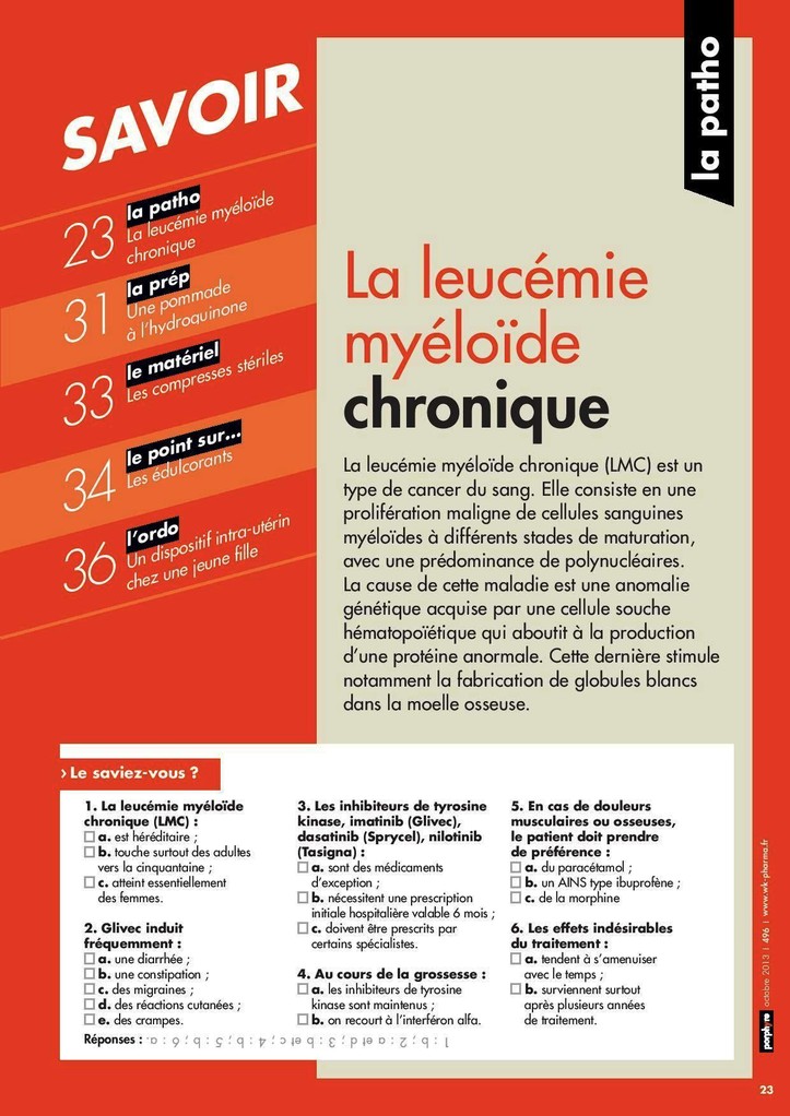 Dossier Leucemie Myeloide Chronique