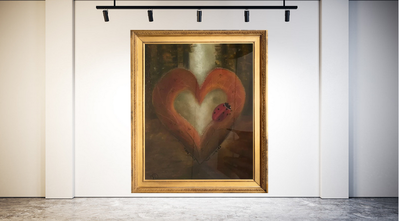  1er prix: DUBOIS Evelyne pour "coeur de coccinelle"