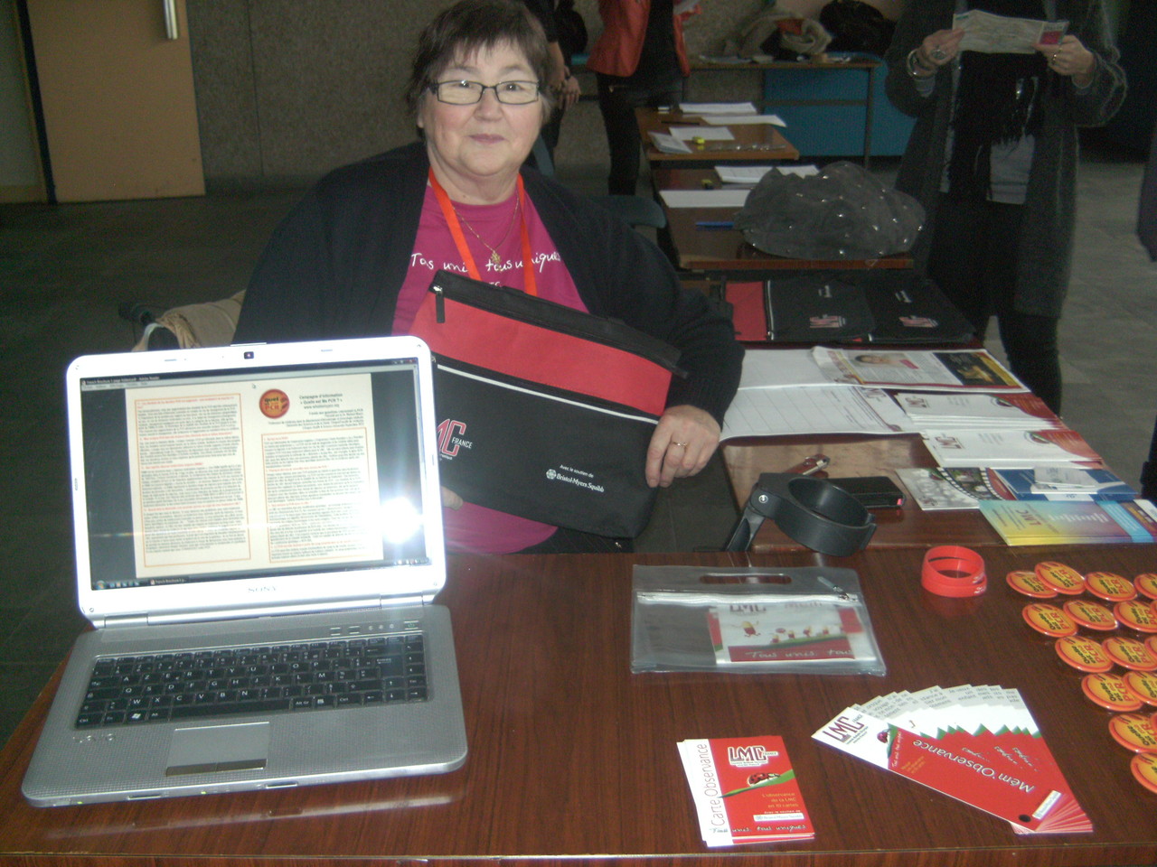 Bernadette MARCHAND et son stand LMC France à Paris