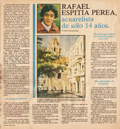 Rafael Espitia, artista nacido en Cartagena (Colombia), fue declarado niño prodigio a la edad de 13 años.