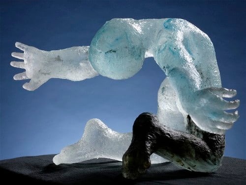 Camelo Lopez, pâte-de-verre, figur, studioglas, skulptur, glaskunst