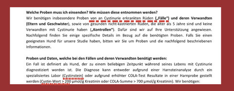 Auszug aus dem Merkblatt der Universität Bern