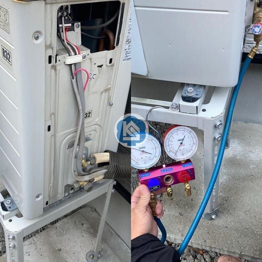 ミスターゲージマニホールド 冷媒の気化状況のチェック、ガス移充填作業等に使用する目的で、圧力計、連成計、台座、ホースセット等からできたサービス工具の一種。 圧力計、連成計を並 列に取り付けた分岐管タイプなのでマニホールドという。 エアコンセンターさまウェブサイトより 異常なし　