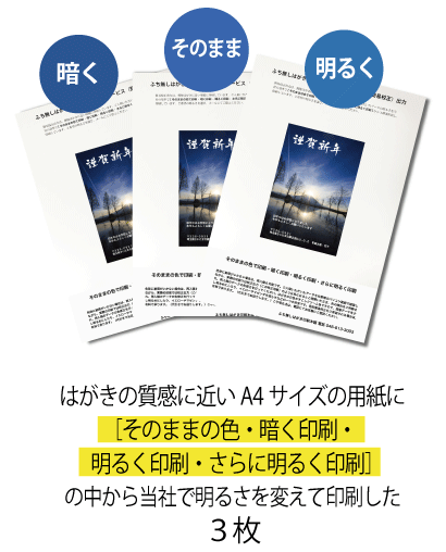 年賀状印刷の簡易校正の内容