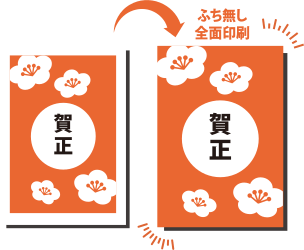 年賀状印刷ふち無し全面印刷