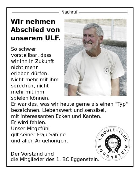 Nachruf Ulf Mattelson