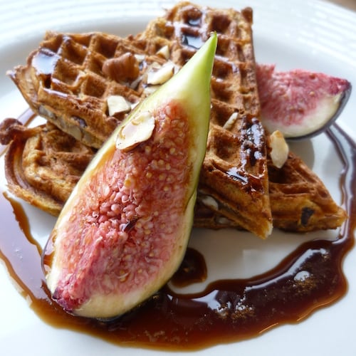 vaffel fiken ølsaus oppskrift