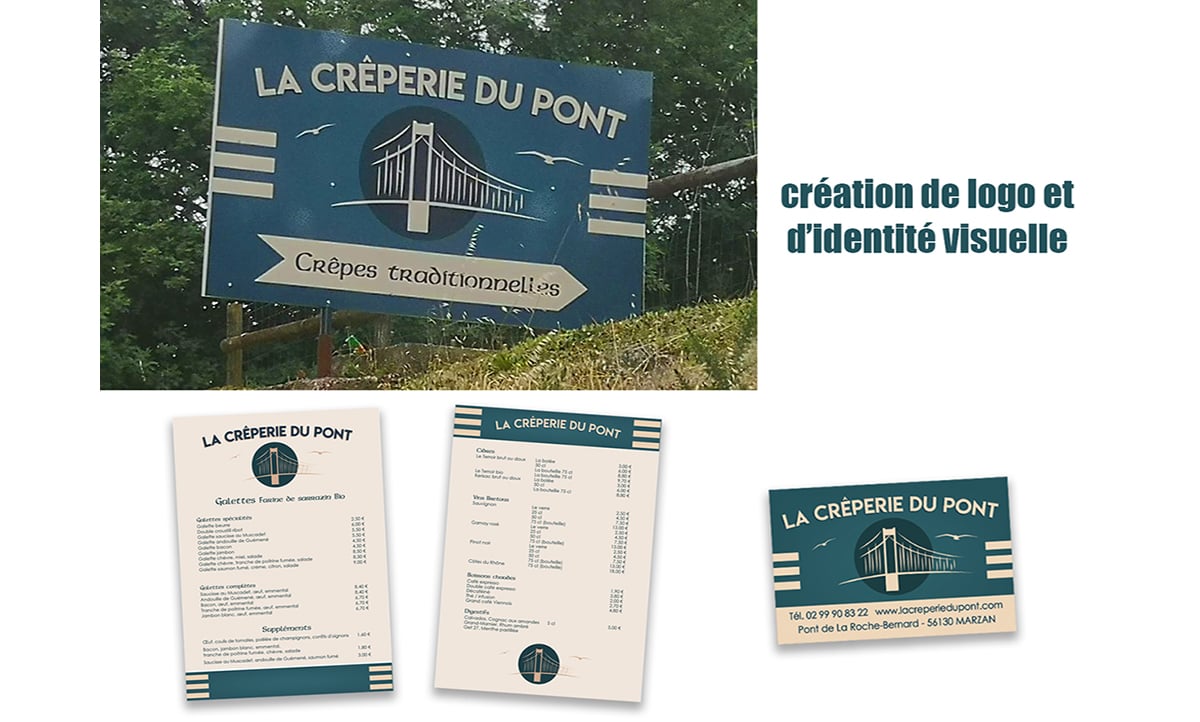 Création de logo et d'identité pour lacreperiedupont.com