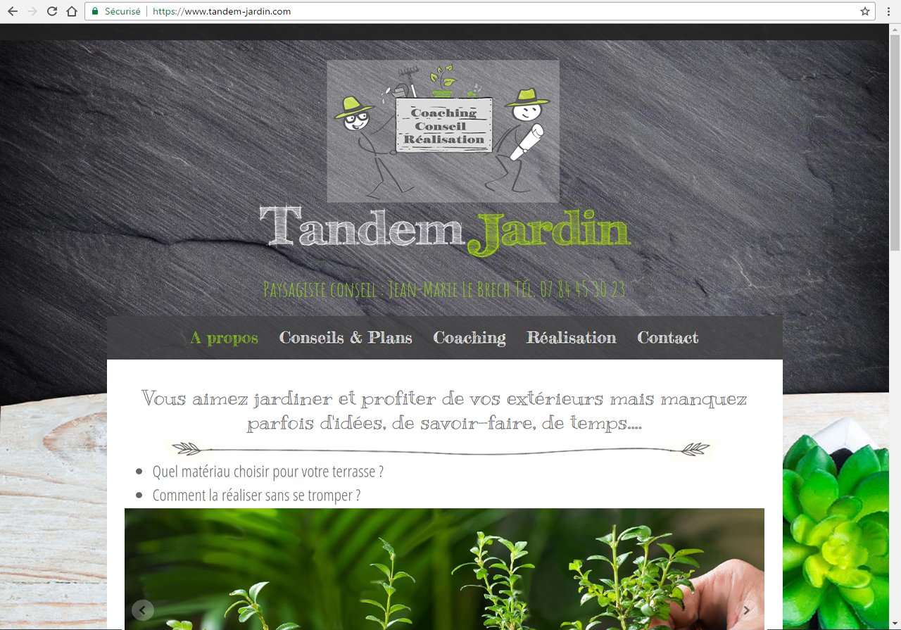 tandem-jardin.com - Paysagiste Questembert ©lines-creation webdesign