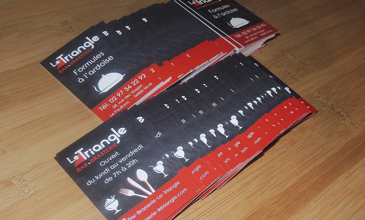 Cartes de visite brasserie Le Triangle Séné