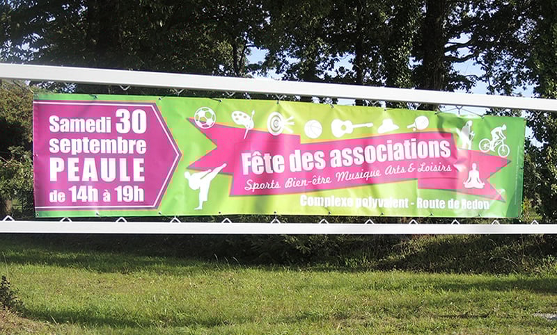 Banderole Fête des associations Péaule