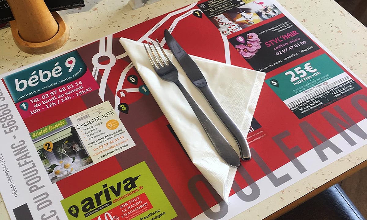 Sets de table brasserie Le Triangle Séné