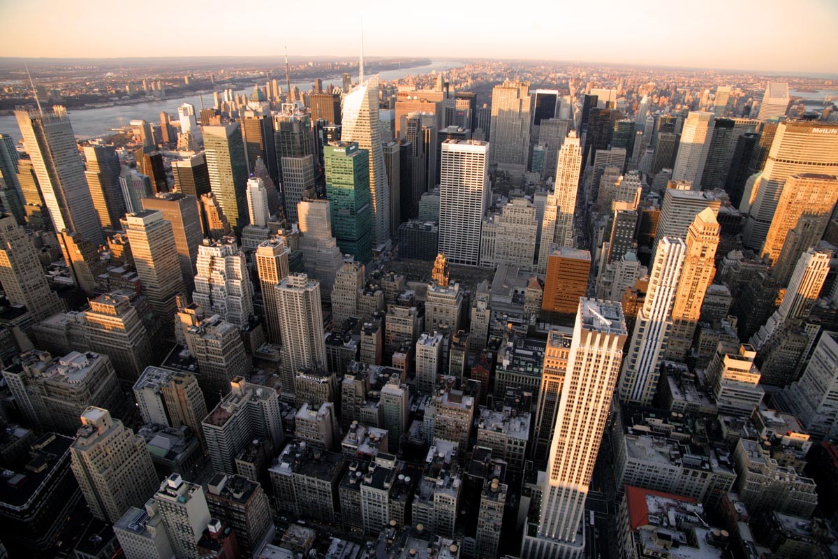 Downtown Manhattan vom Empire State Building