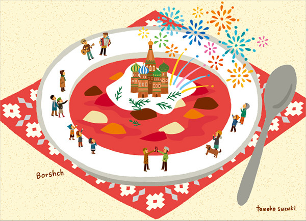 年明け広場のボルシチ