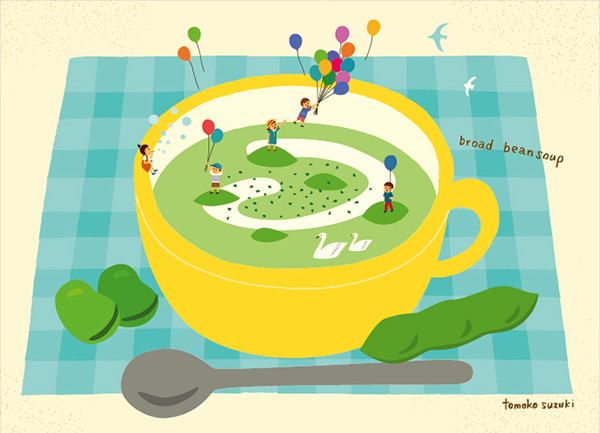 晴天の空豆スープ