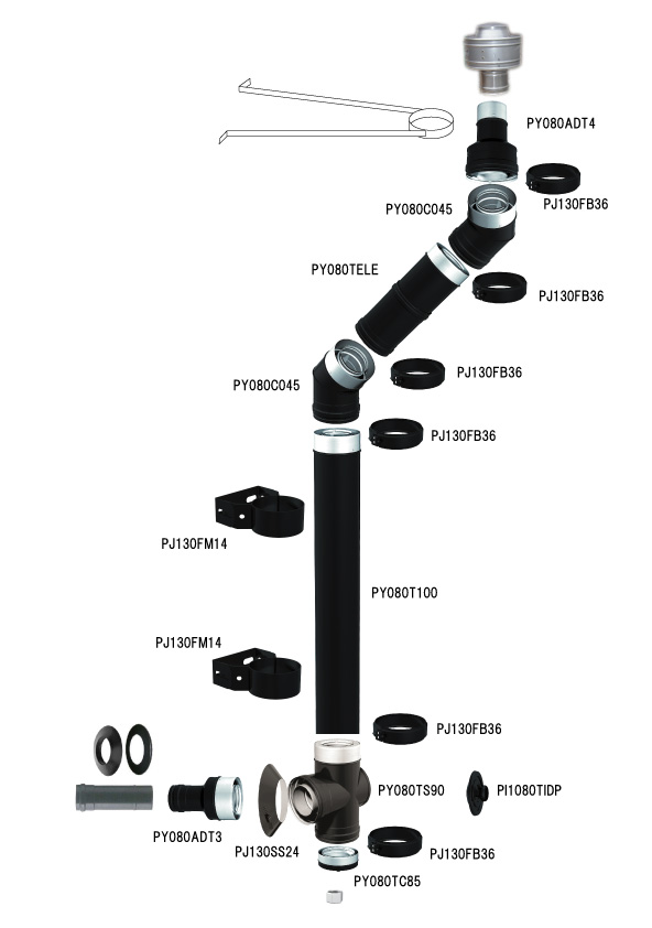 ペレットストーブ 排気筒 排気管 煙突