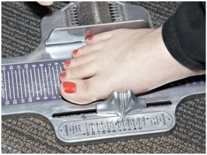 Sistema para ver las dimensiones de un pie