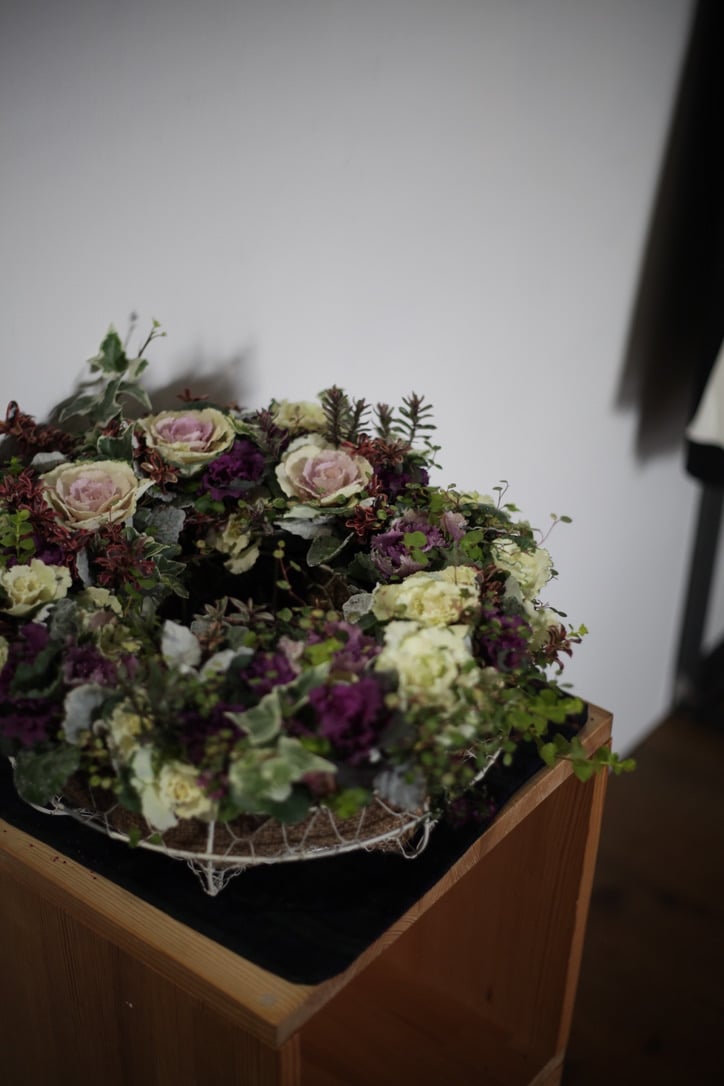 お客様からお祝いでいただいたフラワーリーフは、DON'T SLEEPのDaylilyをイメージして作成していただいたもの