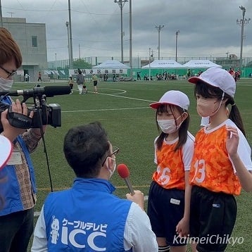 ケーブルテレビの取材にドキドキ！＜高野島なかよし子ども会より＞