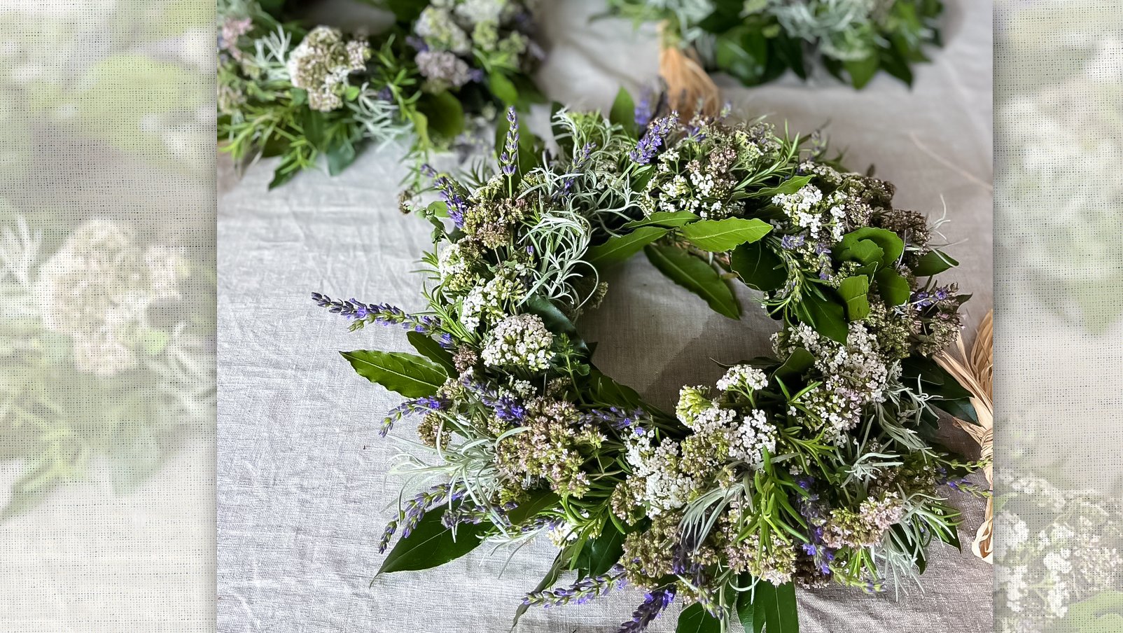 花と遊ぶ　〜ハーブのリース作り〜