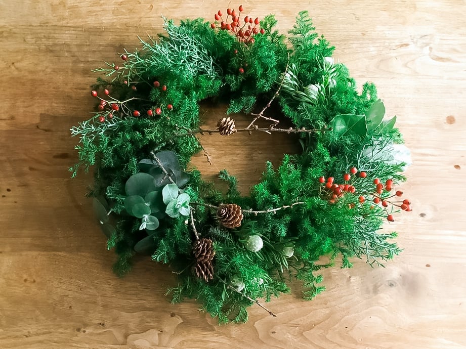 花と遊ぶ　〜クリスマスリース作り〜