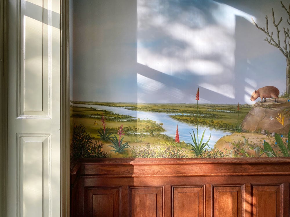 Kamer in het rond - Tropisch behang voor Huize Vennebroek