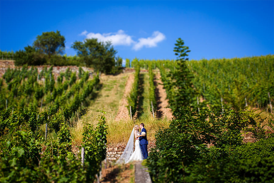 Brautpaarshooting in den Weinbergen