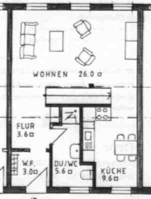 Grundriss Untergeschoss der Wohnung 5