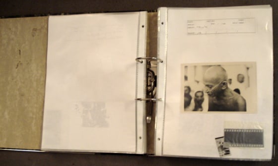 A page from a lever-arch files of the Vithalbhai Jhaveri Archive