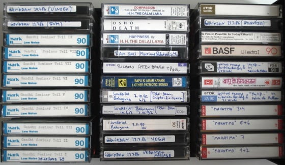 300 Audio Cassettes on Mahatma Gandhi, India and India's independence movement