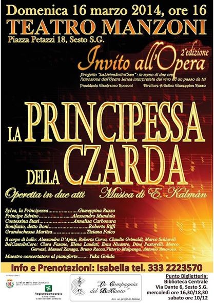 Manifesto Principessa della Czarda