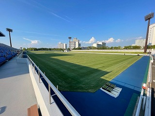 CSアセット港サッカー場フィールド改修工事、無事完了しました。